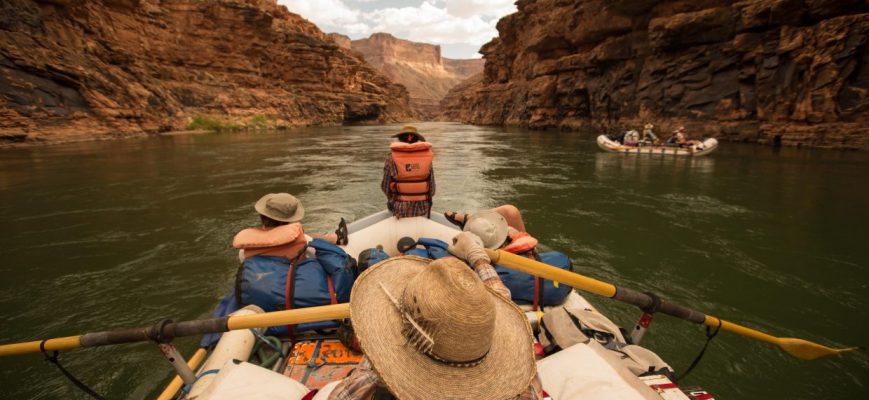 Grand Canyon Youth three people on boat stories and photos